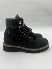 Buscemi Black Suede Hiker Boots Gold Hardware Size 8 US Mens picture