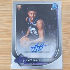 Topps 25-26 Bowman Chrome Ace Bailey Utah Jazz Rookie Autograph #BCA-AB Rare RC picture