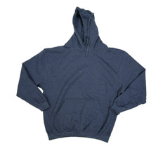 24 Tultex 320 Fleece Lined Heather Denim Pullover Hoodie Sweatshirt Blank Mens L picture