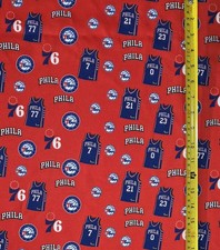 PHILA 76ERS RED FABRIC ( HALF-YARD AND 1-YARD SELECTIONS ) picture