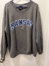 Vintage Kansas Jayhawks Crewneck Sweatshirt Mens Size L Colosseum NCAA College picture