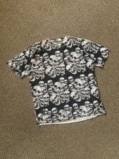 Rare Vintage 1990s AOP All Over Print Skull Graphic Tee Single Stitch Size XXL  picture