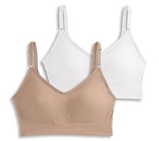 Jockey Set of 2 Seamfree Back Smoothing Cami Strap Bras Light/White L New picture