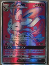 Sylveon GX Full Art 140/145 Guardians Rising Pokemon Card Ultra Rare Textured picture
