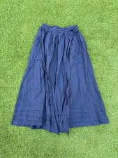 Linennaive Vetiver 03 Bow Pintucked Linen Skirt Blue Size M picture