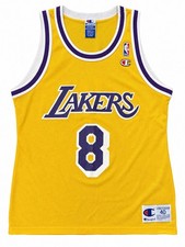 Vintage Champion Kobe Bryant #8 Jersey Mens Size 40 Gold Los Angeles Lakers 90’s picture