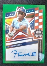 2026 USA STARS & STRIPES GREEN PRIZM AUTO CARD #NTS-FT FRANK THOMAS III picture