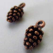 Pine Cone Wholesale Antiqued Copper Autumn Charm Pendant C2762 - 10, 20 Or 50PCs picture