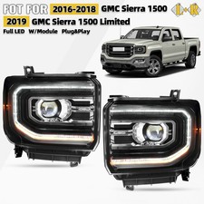 For 2016-2018 GMC Sierra 1500 Full LED Projector Headlight Left+Right Pair picture