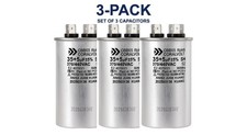 CORALVOLT 35+5MFD Dual Run HVAC Capacitor— for Carrier, Trane, Goodman (3 Pack) picture