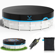 18Ft above Ground Pool Cover with Ratchet Tie Downs, 420D Oxford Fabric for All picture