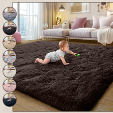 Large Shaggy Fluffy Rugs Anti-Slip Super Soft Mat Living Room Bedroom Carpet Rug picture