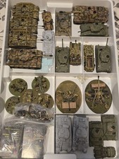 Collectors Battlefield 28mm WWII Wargaming HUGE Lot US German Painted Cards Coin picture