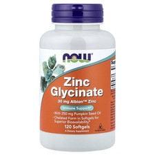 Now Foods Zinc Glycinate 120 Softgels GMP Quality Assured picture
