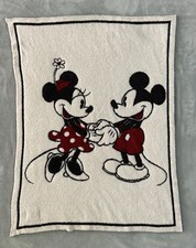 Mickey And Mini Mouse Barefoot Dreams Cozy Chic Classic Blanket 42x32 Inches  picture