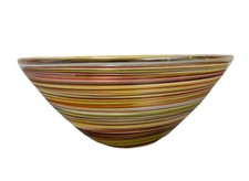 Vintage Caleb Simeon Art Glass Bowl … Signed and Dated picture