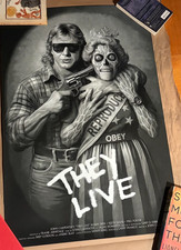John Carpenter THEY LIVE movie poster ELVISDEAD art print lmtd edition AP x/35 picture