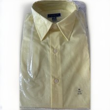 Club Room Men's Regular Fit Size M Yellow Dress Shirt Long Sleeve picture