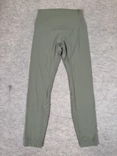 Lululemon Leggings Womens 6 Green High Rise Ankle Yoga Athletic Gym Tight picture