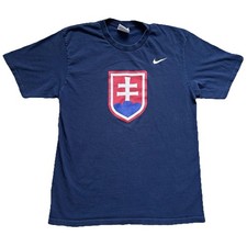 Vintage Slovakia Team Nike Hockey Jersey Tee Shirt Mens Medium 00s Y2K Soccer picture