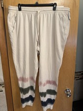 NWT Maurices Women’s Sz 3X Pull On Beige Striped Jogger Pants w pockets NEW  picture