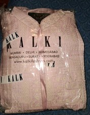 Kalki Fashions Kurta 3 PC  Tunic, Shirt, Pants Muted Lavender Sequin  Size 44 picture