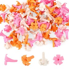 100Pcs Handcrafted Puakenikeni Clay Beads, Hawaiian Flower Clay Beads with Pre-D picture