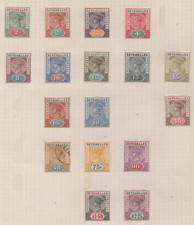 Seychelles 1890-1952 Collection Of 55 Stamps On 3 Pages, 46 Mint & 9 Used picture