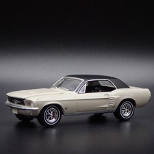 1967 67 FORD MUSTANG COUPE TAN 1:64 SCALE COLLECTIBLE DIORAMA DIECAST MODEL CAR picture