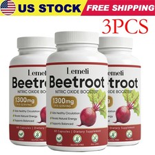 3x Lemeli Beetroot - 1300mg, Lemeli Beet Root Supplement 60 Capsules picture