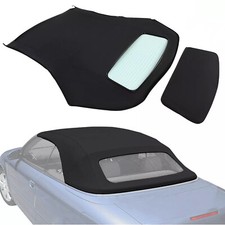 For Audi A4 2003-2009 Convertible Soft Top & Heated Glass Window In Black Vinyl picture