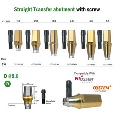 US Regular Straight Transfer Abutment Ø5.0 For Osstem Hiossen Hex 7.0mm Implants picture