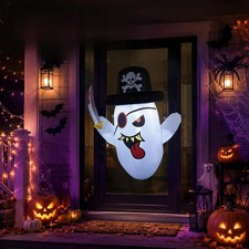 3.5FT Halloween Inflatable Pirate Ghost Window Decoration | Built-In LED Lights, picture