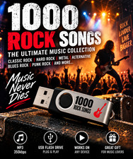 1000 Rock Songs USB Flash Drive MP3 350kbps Classic Hard Rock Music Collection picture