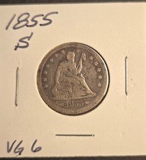 1855 S Liberty Seated (w/Arrows) Quarter picture