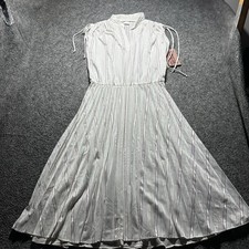 VTG Sears Dress Misses 16 Red White Blue Stripes DeadStock W/Belt Sleeveless NWT picture