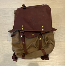Will Leather Goods Will Leather Hiking Backpack Brown/Beige Buckle Logo picture