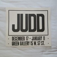 RARE Donald Judd Exhibition Poster, Green Street St. Gallery Marfa Screenprint  picture