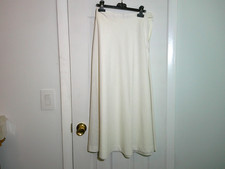 Vintage Esteban by Gary Worth elegant cream satin midi skirt smooth glossy picture