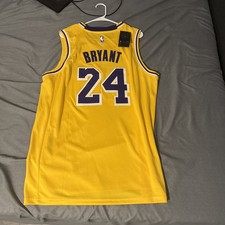 adidas Los Angeles Lakers Kobe Bryant #24 NBA Jersey Yellow/Purple/White S picture