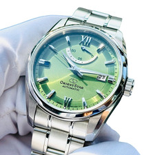 Orient Star Sapphire Crystal Automatic Green Dial Men's Watch RK-AU0107E picture