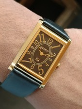 VINTAGE SEIKO SLIM QUARTZ BLACK DIAL JAPAN MEN'S WORKING DRESS WATCH picture