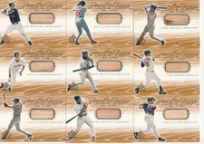 2001 UD Piece of the Game Baseball Card Lot 9 Game Used Bats Relic Cards Greats picture
