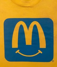 McDonalds Smiley Face Vintage TShirt—1980s—Made In USA—Single Stitch—XL **READ** picture