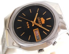 MINT Vintage Orient 3 Star Automatic Gloss Black – Y469650-6B Regulated picture