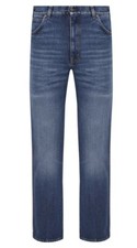 Gucci Stone Washed Denim Sapphire Blue Jeans W/Ribbon Woven Stripe picture