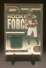 2022 Panini Absolute Rookie Force Jersey Patch Garrett Wilson RC Jets picture