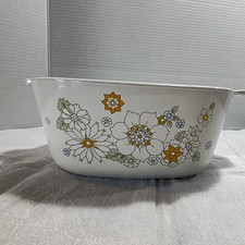 Vintage Corning Ware Floral Bouquet P-2 1/2-B Square Floral 2.5 Qt Casserole picture