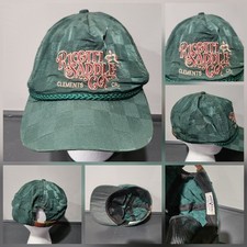 VTG Ricotti Saddle Co Western Saddles Green Rope Adjustable Strapback Hat Cap picture