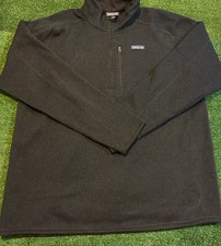 Patagonia jacket mens XL black better sweater 1/4 zip pullover fleece hiking  picture